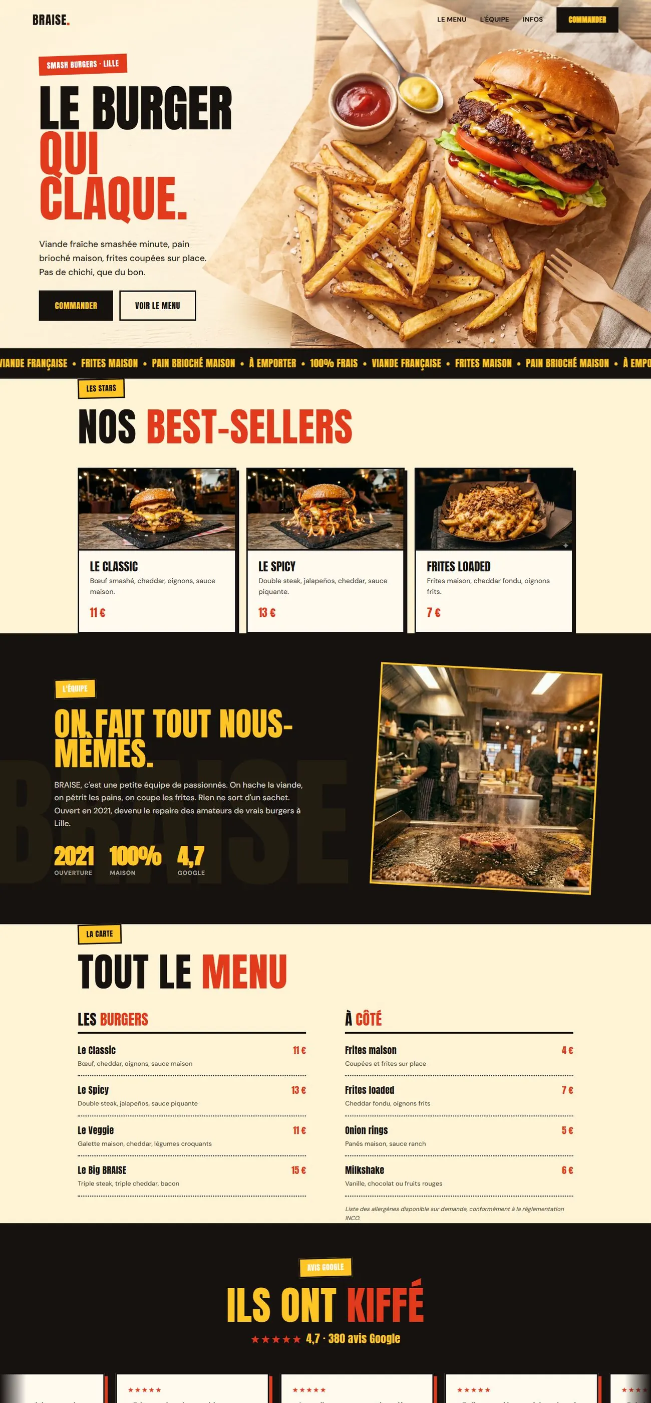 Aperçu du site Braise
